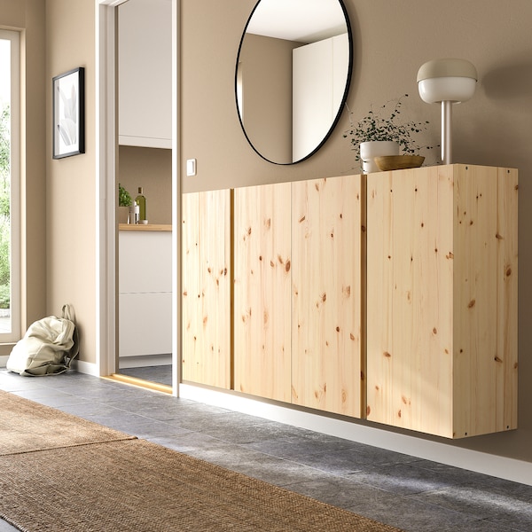 IKEA IVAR wall cabinet with doors, pine, 63x11 3/4x32 5/8 in, Ikea Ireland | 8674XAHMF