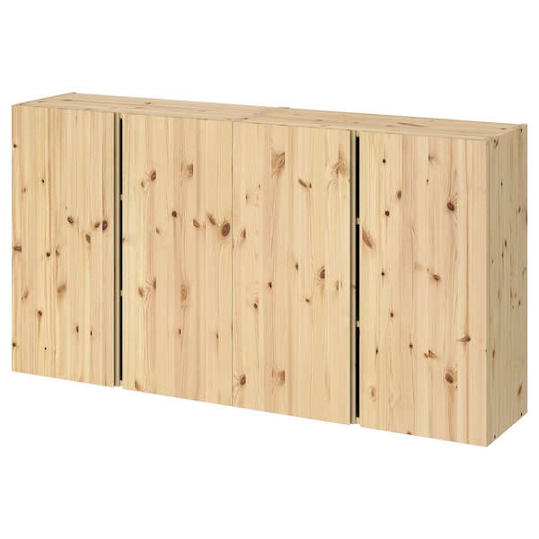 IKEA IVAR wall cabinet with doors, pine, 63x11 3/4x32 5/8 in, Ikea Ireland | 8674XAHMF