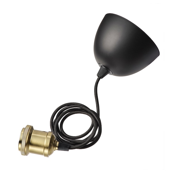 IKEA JAKOBSBYN / JÄLLBY pendant lamp Smoked Glass / Brass Plated, Ikea Ireland | 3584VDLMW