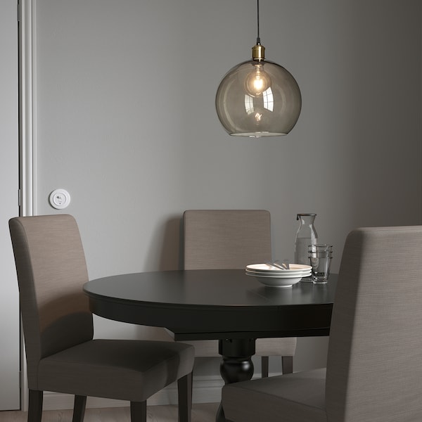 IKEA JAKOBSBYN / JÄLLBY pendant lamp Smoked Glass / Brass Plated, Ikea Ireland | 3584VDLMW