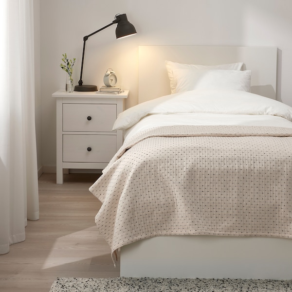 IKEA JAKOBSLILJA bedspread, 59x98 in Off White / Gray, Ikea Ireland | 6453TYMIZ