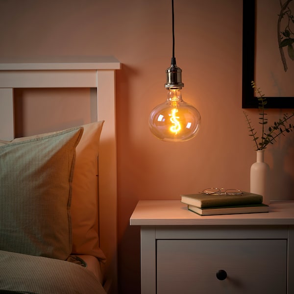 IKEA JÄLLBY / MOLNART pendant lamp with LED bulb Nickel Plated / Ellipse Shaped Multicolor, Ikea Ireland | 6753JPDYW
