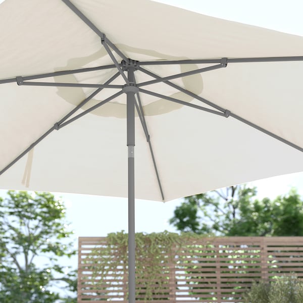 IKEA JOGGESÖ umbrella with base, light grey-beige/Huvön gray, 118 1/8 in, Ikea Ireland | 8197DQCAG