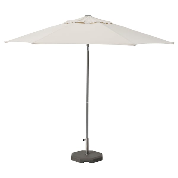 IKEA JOGGESÖ umbrella with base, light grey-beige/Huvön gray, 118 1/8 in, Ikea Ireland | 8197DQCAG
