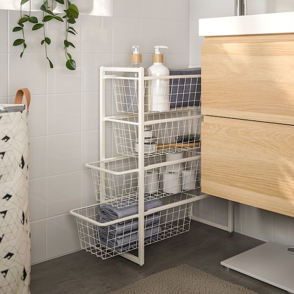 IKEA JONAXEL storage combination, 9 7/8x20 1/8x27 1/2 in White, Ikea Ireland | 2843RAWQS