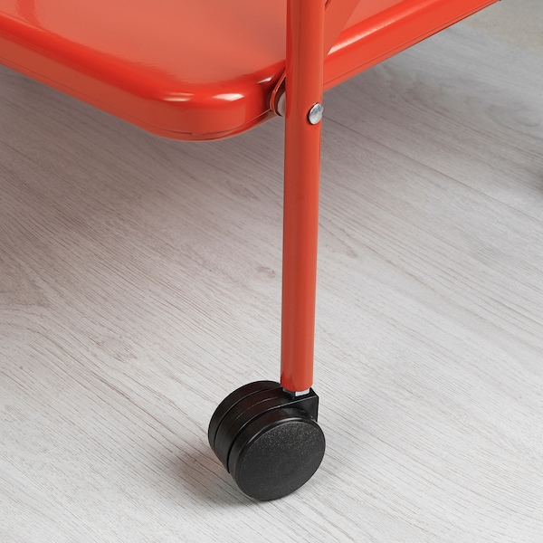 IKEA JÄRLÅSA side table on casters, 25 5/8x17 3/4 in Red, Ikea Ireland | 7936UMGNL