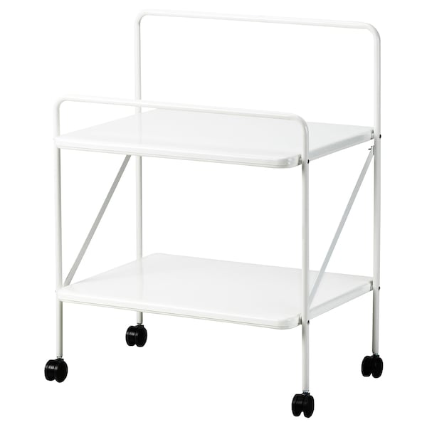 IKEA JÄRLÅSA side table on casters, 25 5/8x17 3/4 in White, Ikea Ireland | 8219CAMWN