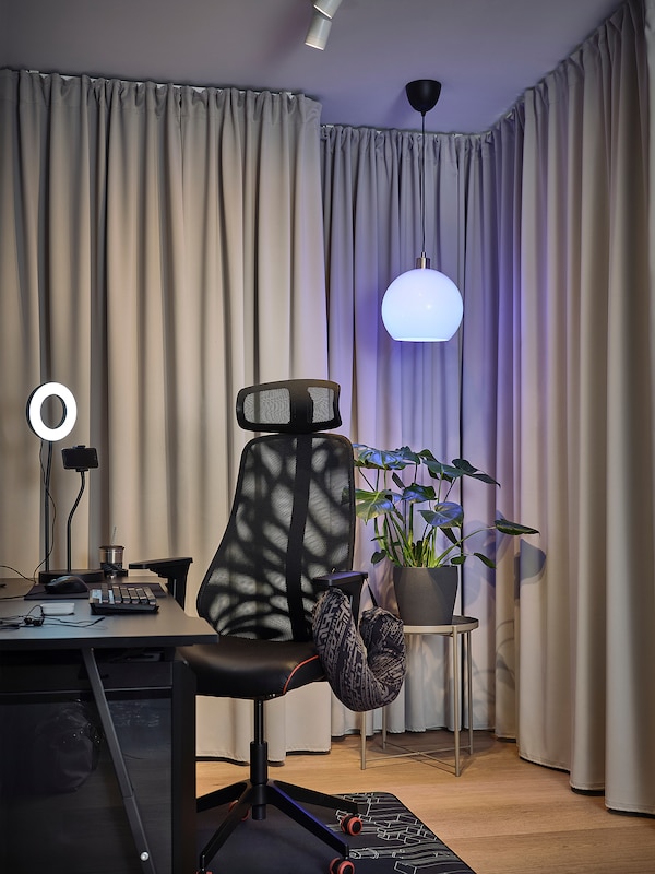 IKEA JÄRPLIDEN pendant lamp, white glass/nickel plated, 12 in, Ikea Ireland | 3789TOUPZ