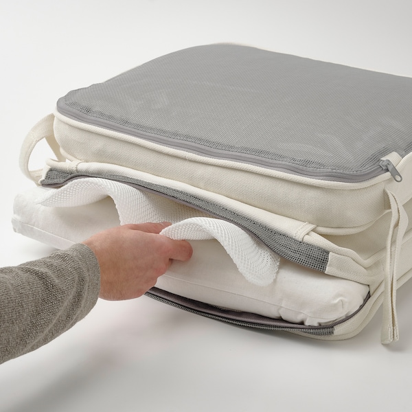 IKEA JÄRPÖN/DUVHOLMEN seat/back pad, outdoor, 45 5/8x17 3/4 in White, Ikea Ireland | 9641AJHCZ