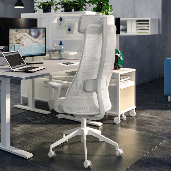 IKEA JÄRVFJÄLLET office chair with armrests Grann White, Ikea Ireland | 4728BOWPV