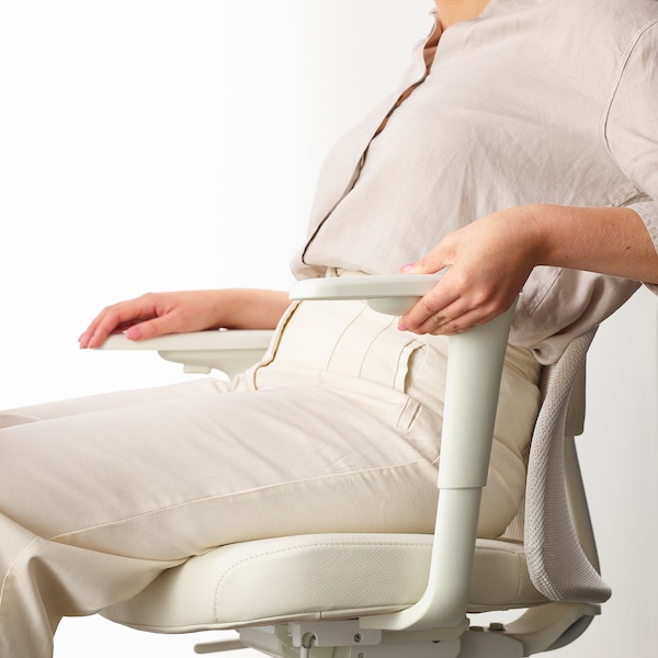 IKEA JÄRVFJÄLLET office chair with armrests Grann White, Ikea Ireland | 4728BOWPV