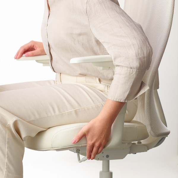 IKEA JÄRVFJÄLLET office chair with armrests Grann White, Ikea Ireland | 4728BOWPV