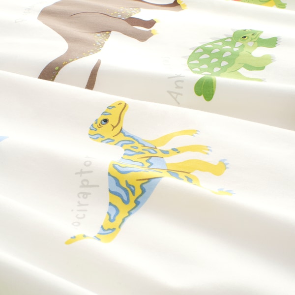 IKEA JÄTTELIK duvet cover and pillowcase(s), Dinosaurs/white, Twin, Ikea Ireland | 1908XRNEI