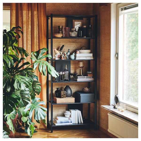 IKEA JÄTTESTA shelf unit, 31 1/2x76 3/4 in Black, Ikea Ireland | 8364SBKQX