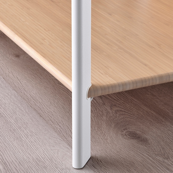 IKEA JÄTTESTA shelf unit, 31 1/2x76 3/4 in White / Light Bamboo, Ikea Ireland | 1378PGANY