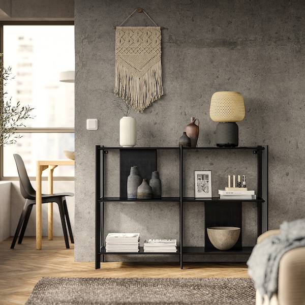 IKEA JÄTTESTA shelf unit, 47 1/4x33 1/2 in Black, Ikea Ireland | 1790MWSUZ
