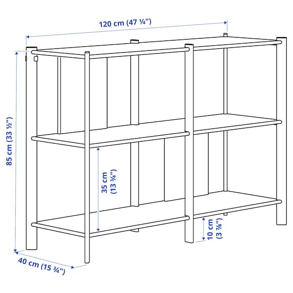 IKEA JÄTTESTA shelf unit, 47 1/4x33 1/2 in Black, Ikea Ireland | 1790MWSUZ