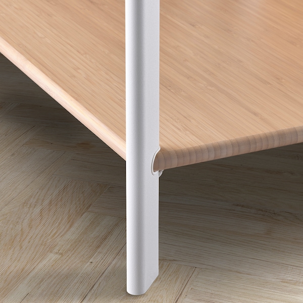 IKEA JÄTTESTA shelf unit, 47 1/4x33 1/2 in White / Light Bamboo, Ikea Ireland | 9251TFZMV