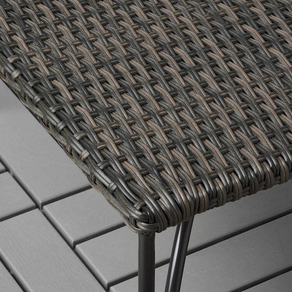 IKEA JUTHOLMEN stool, outdoor, dark gray-brown, 25 5/8x25 5/8x12 1/4 in, Ikea Ireland | 2963CLBOM