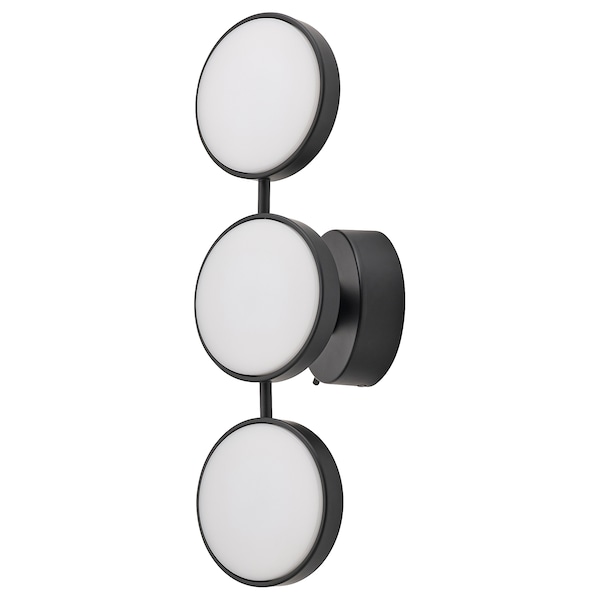 IKEA KABOMBA LED wall lamp, 19x6 in Dimmable Matte / Black, Ikea Ireland | 0128BNKAE