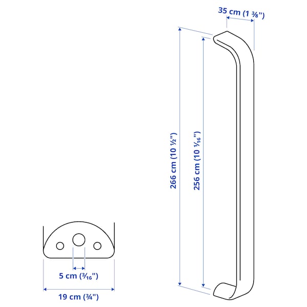 IKEA KALERUM handle, stainless steel color, 10 1/2 in, 2 pack, Ikea Ireland | 8640PRASC