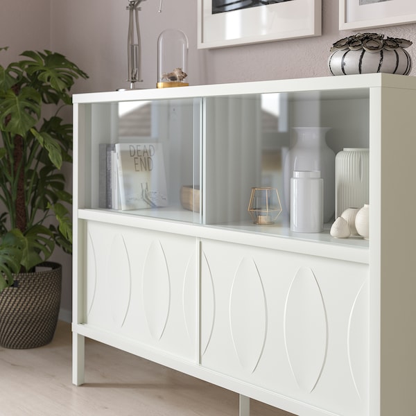 IKEA KALKNÄS cabinet with sliding doors, white, 47 5/8x16 7/8x38 5/8 in, Ikea Ireland | 1827OIMVR