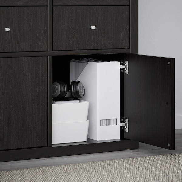 IKEA KALLAX Insert with door, 13x13 in Black / Brown, Ikea Ireland | 3976TVNKJ