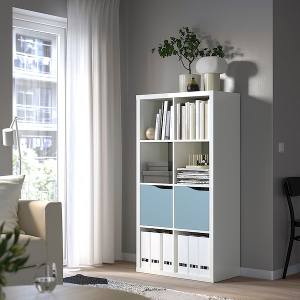 IKEA KALLAX Insert with door, 13x13 in Wave Shaped / Blue, Ikea Ireland | 3946NXSDG
