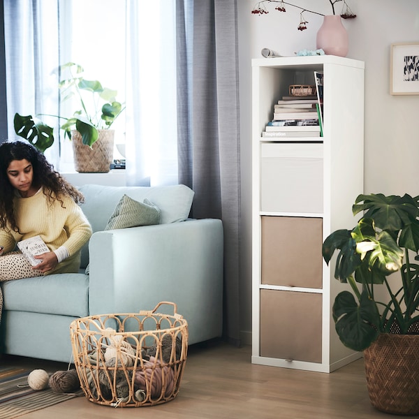 IKEA KALLAX Shelf unit, 16 1/2x57 7/8 in White, Ikea Ireland | 8576OQXIC