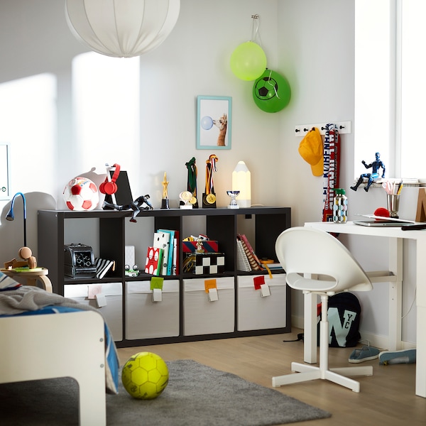 IKEA KALLAX Shelf unit, 30 3/8x57 7/8 in Black / Brown, Ikea Ireland | 1036DKYAI