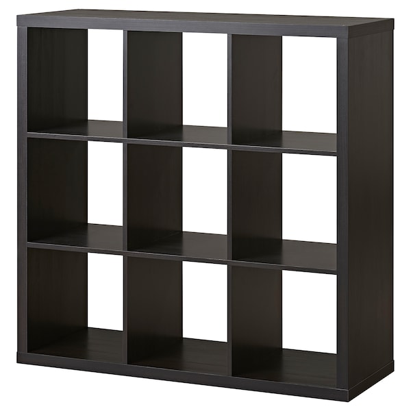 IKEA KALLAX Shelf unit, 44 1/8x44 1/8 in Black / Brown, Ikea Ireland | 1465ELRVC