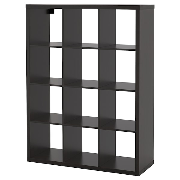 IKEA KALLAX Shelf unit, 44 1/8x57 7/8 in Black / Brown, Ikea Ireland | 4608YHSEA