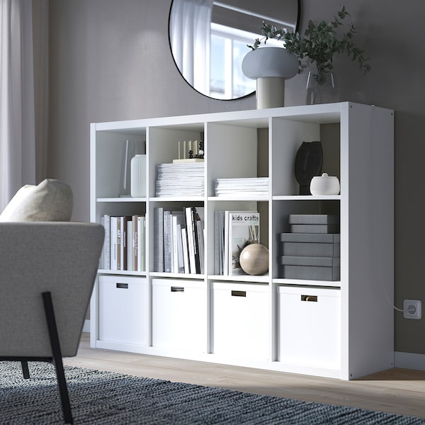 IKEA KALLAX Shelf unit, 44 1/8x57 7/8 in White, Ikea Ireland | 7980UNVPH