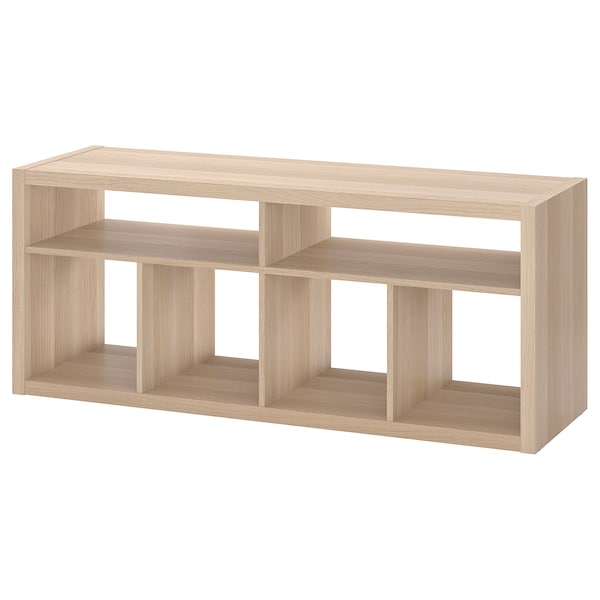 IKEA KALLAX TV unit, 57 3/4x23 1/2 in White Stained Oak Effect, Ikea Ireland | 0695ZPOHY