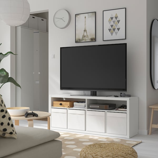 IKEA KALLAX TV unit, 57 3/4x23 1/2 in White, Ikea Ireland | 5640DNZIK