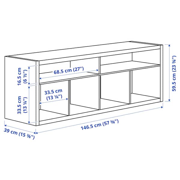 IKEA KALLAX TV unit, 57 3/4x23 1/2 in White, Ikea Ireland | 5640DNZIK