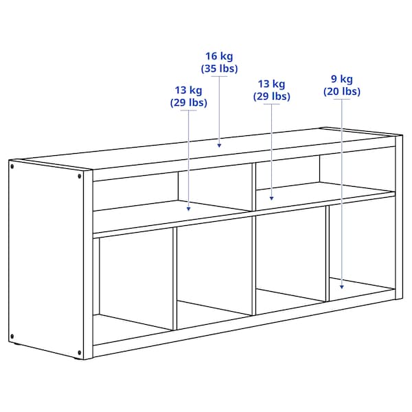 IKEA KALLAX TV unit, 57 3/4x23 1/2 in White, Ikea Ireland | 5640DNZIK