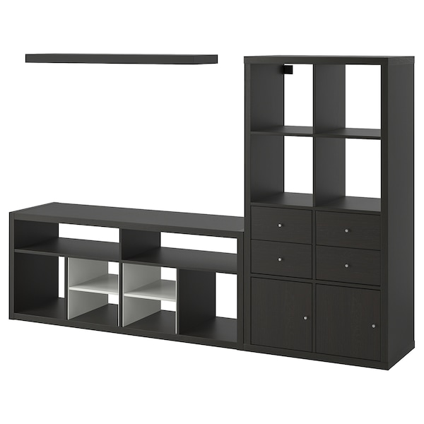 IKEA KALLAX / LACK TV storage combination, 88 1/4x15 3/8x57 7/8 in Black / Brown, Ikea Ireland | 0764BMXSJ