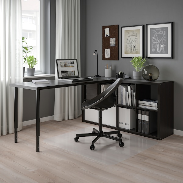 IKEA KALLAX / LAGKAPTEN workstation, 30 3/8x70 1/2x57 7/8 in Black / Black / Brown, Ikea Ireland | 4092GVLRQ