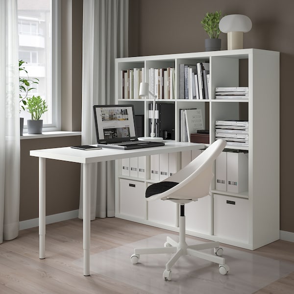 IKEA KALLAX / LAGKAPTEN workstation, 57 7/8x62 5/8x57 7/8 in White, Ikea Ireland | 1597EMDUB