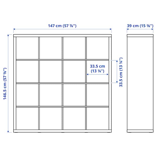 IKEA KALLAX / LAGKAPTEN workstation, 57 7/8x70 1/2x57 7/8 in Black / Black / Brown, Ikea Ireland | 3471ZGYQN