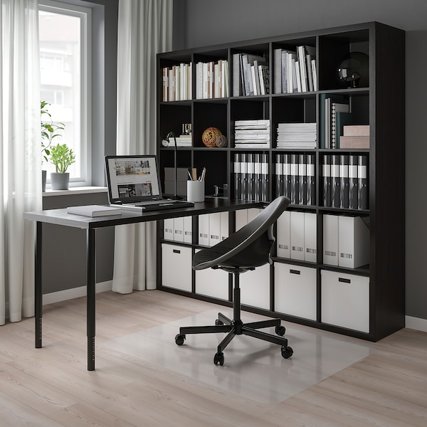 IKEA KALLAX / LAGKAPTEN workstation, 71 5/8x70 1/2x71 5/8 in Black / Black / Brown, Ikea Ireland | 6428CDUSV