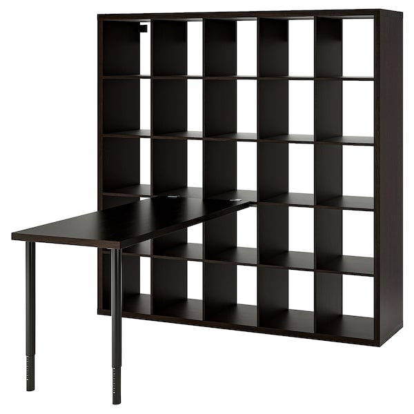 IKEA KALLAX / LAGKAPTEN workstation, 71 5/8x62 5/8x71 5/8 in Black / Black / Brown, Ikea Ireland | 6708FGRVD
