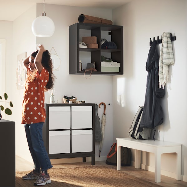 IKEA KALLAX base on legs, 29 7/8x15 3/8x7 1/8 in Black, Ikea Ireland | 6980XWYTJ