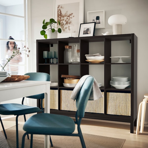 IKEA KALLAX base on legs, 57 1/2x15 3/8x7 1/8 in Black, Ikea Ireland | 4570WMUHR