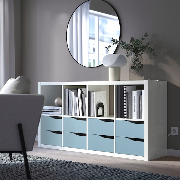 IKEA KALLAX insert with 2 drawers, 13x13 in Wave Shaped / Blue, Ikea Ireland | 5146WVNBI