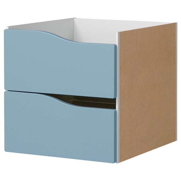 IKEA KALLAX insert with 2 drawers, 13x13 in Wave Shaped / Blue, Ikea Ireland | 5146WVNBI