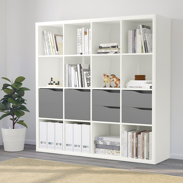IKEA KALLAX insert with 2 drawers, 13x13 in Wave Shaped / Dark Gray, Ikea Ireland | 3075ORKBA