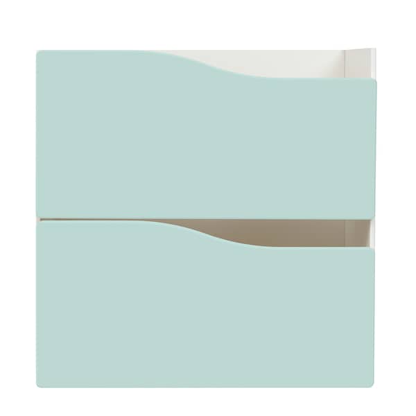 IKEA KALLAX insert with 2 drawers, 13x13 in Wave Shaped / Pale Turquoise, Ikea Ireland | 7693ABQWT