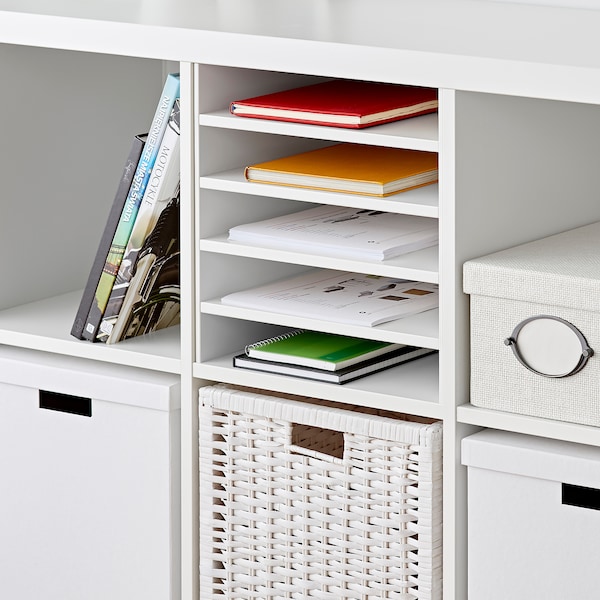 IKEA KALLAX insert with 4 shelves, 13x13 in White, Ikea Ireland | 8973TRVBU
